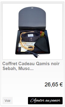 coffret cadeau homme musulman qamis noir